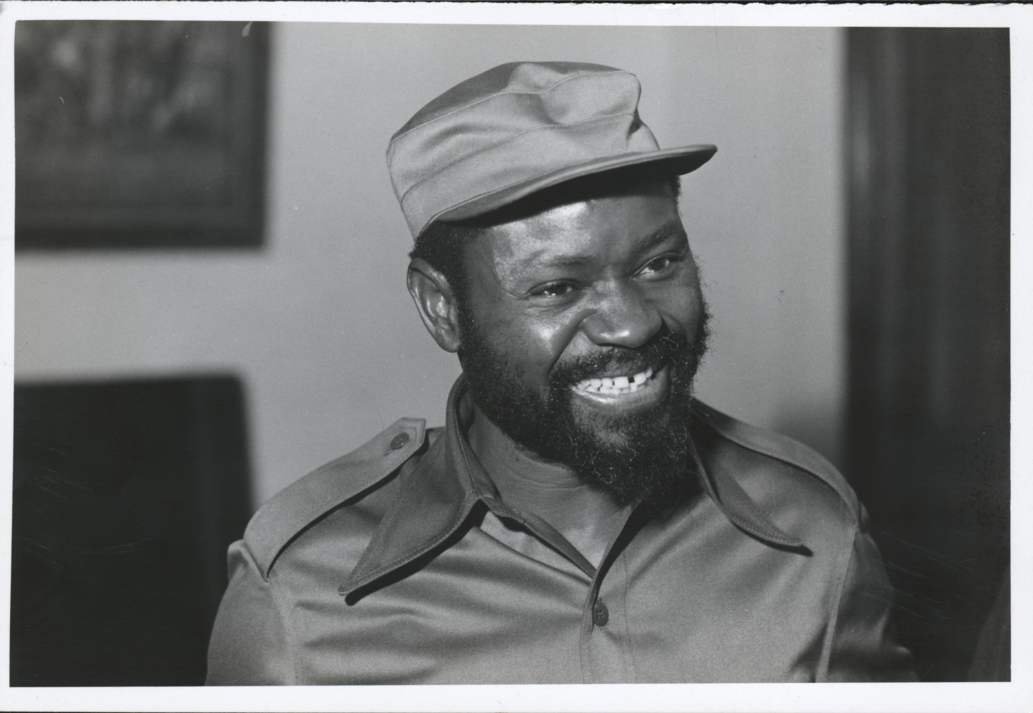 Samora Machel, s.d. Fotografia de Renato Aguiar (Agência F4)  Fundo Voz da Unidade  Políticas Internacionais Fotografia 00955 Moçambique