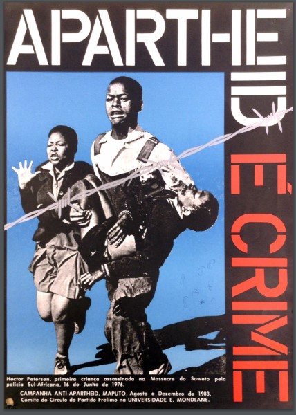 Apatheid é Crime Centro de Pesquisa e Documentação Social. 1983. Cartaz 00135 Moçambique; Maputo. 