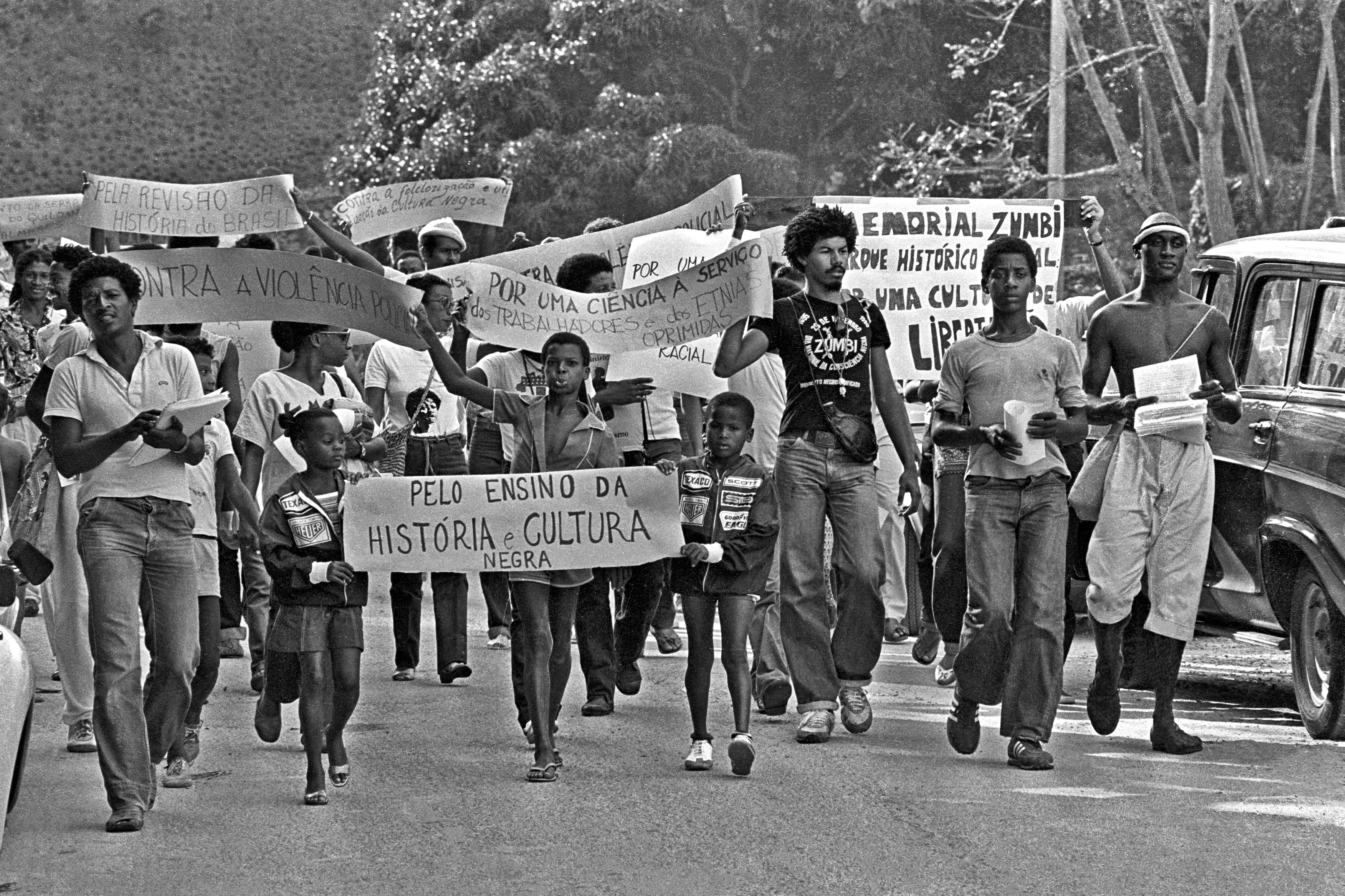 Manifestação durante a reunião da SBPC em Salvador, BA, 1981. Foto de Juca Martins/Olhar Imagem.