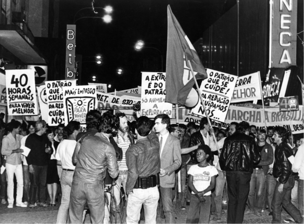 Campanha pelas jornada de 40h, Santo André, SP, 1985.