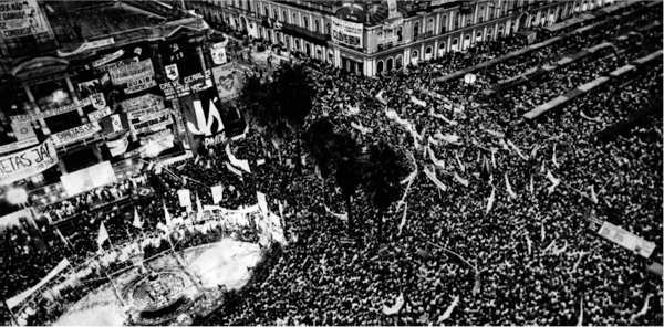 Manifestação pelas Diretas Já no Rio de Janeiro, RJ, 1984.